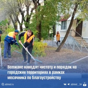 Волжский активно участвует в традиционном осеннем месячнике по благоустройству